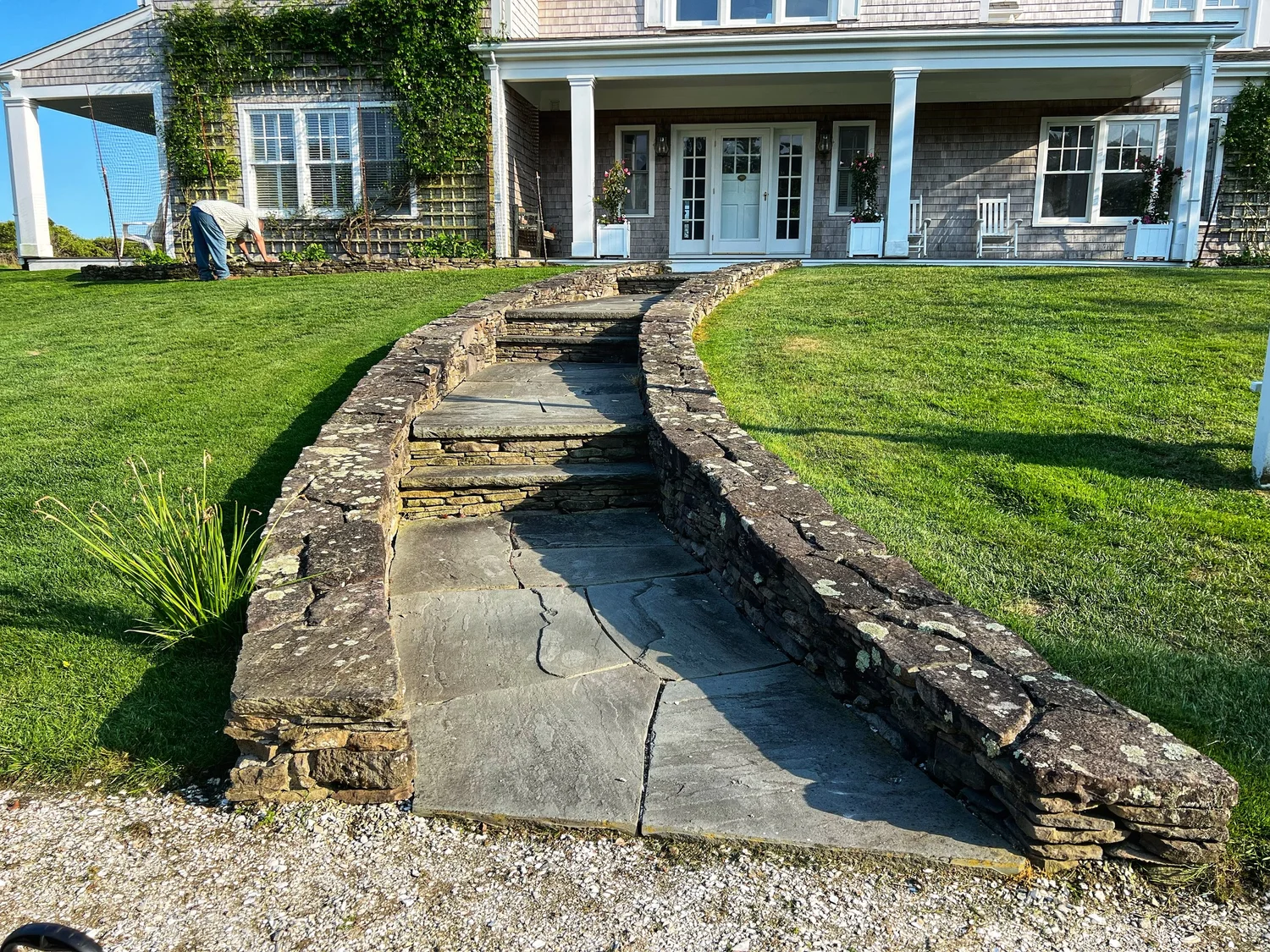 Stone steps wall