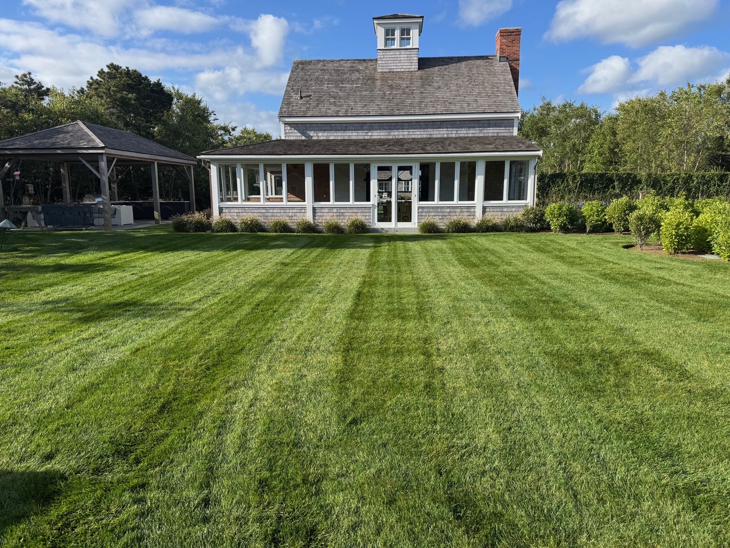 Cape style home with gazebo