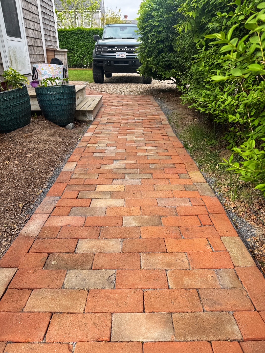 Walkway and driveway