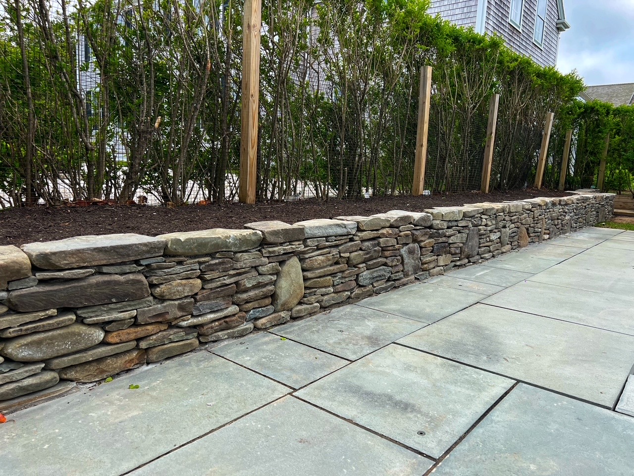 Stacked stone with patio