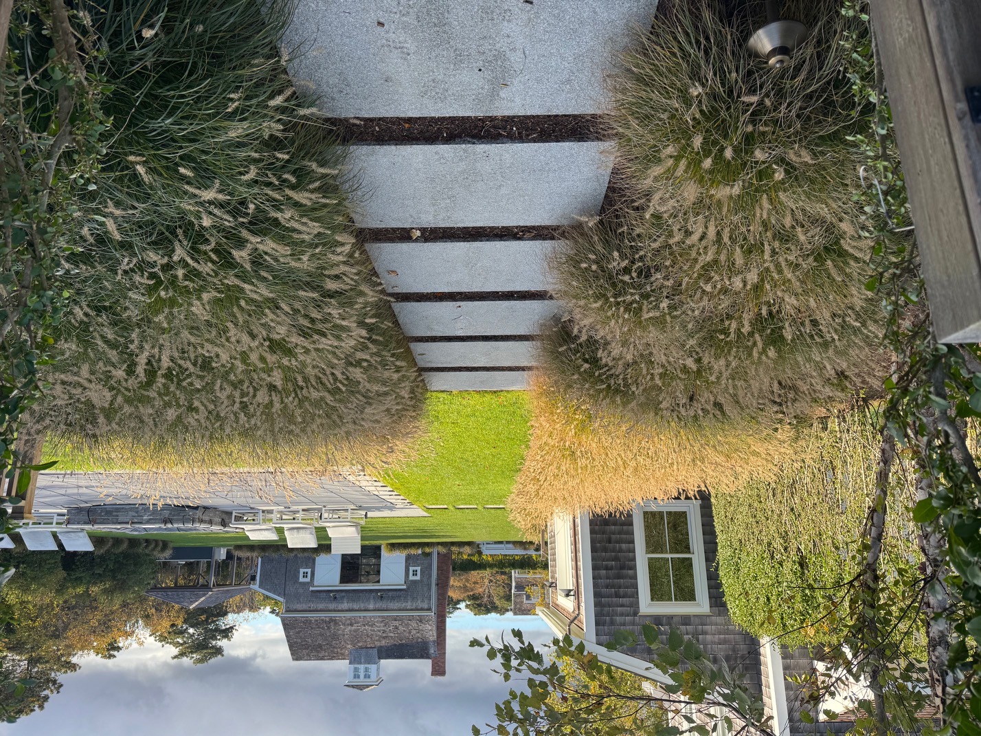 Steps with grasses in fall